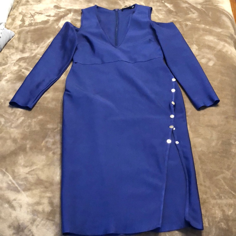 Misguided royal blue bandage dress